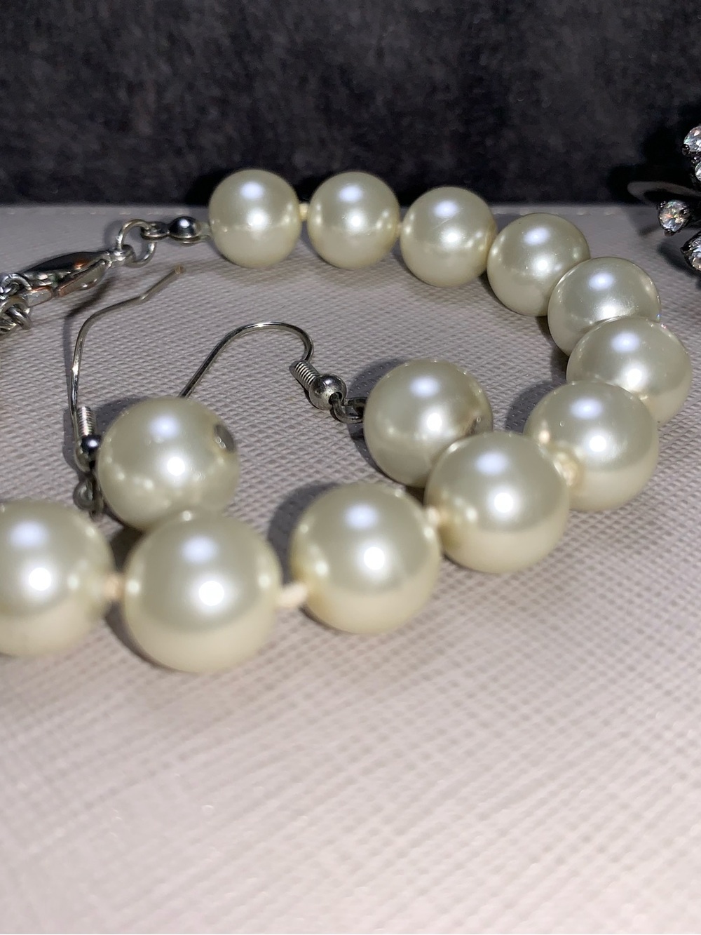 Park lane pearl earrings & bracelet & enchanted ring